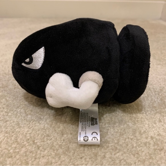 Nintendo Super Mario Bros Black Bullet Bill 6" Plush Stuffed Toy Figure 2017 - Picture 3 of 13